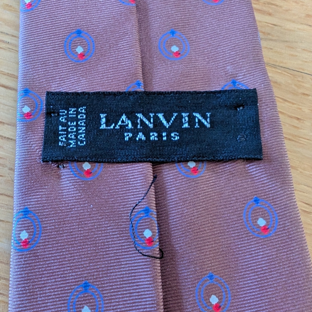 100% Silk Lanvin Tie.